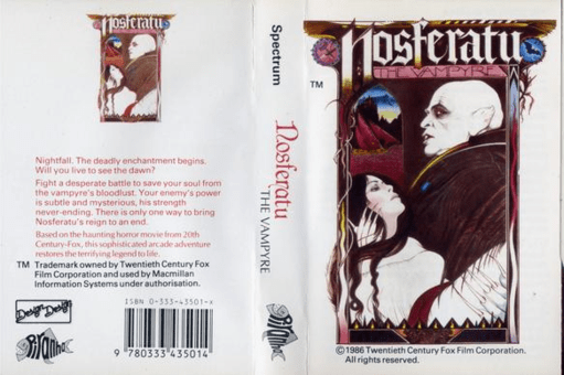 Nosferatu the Vampyre box art for ZX Spectrum